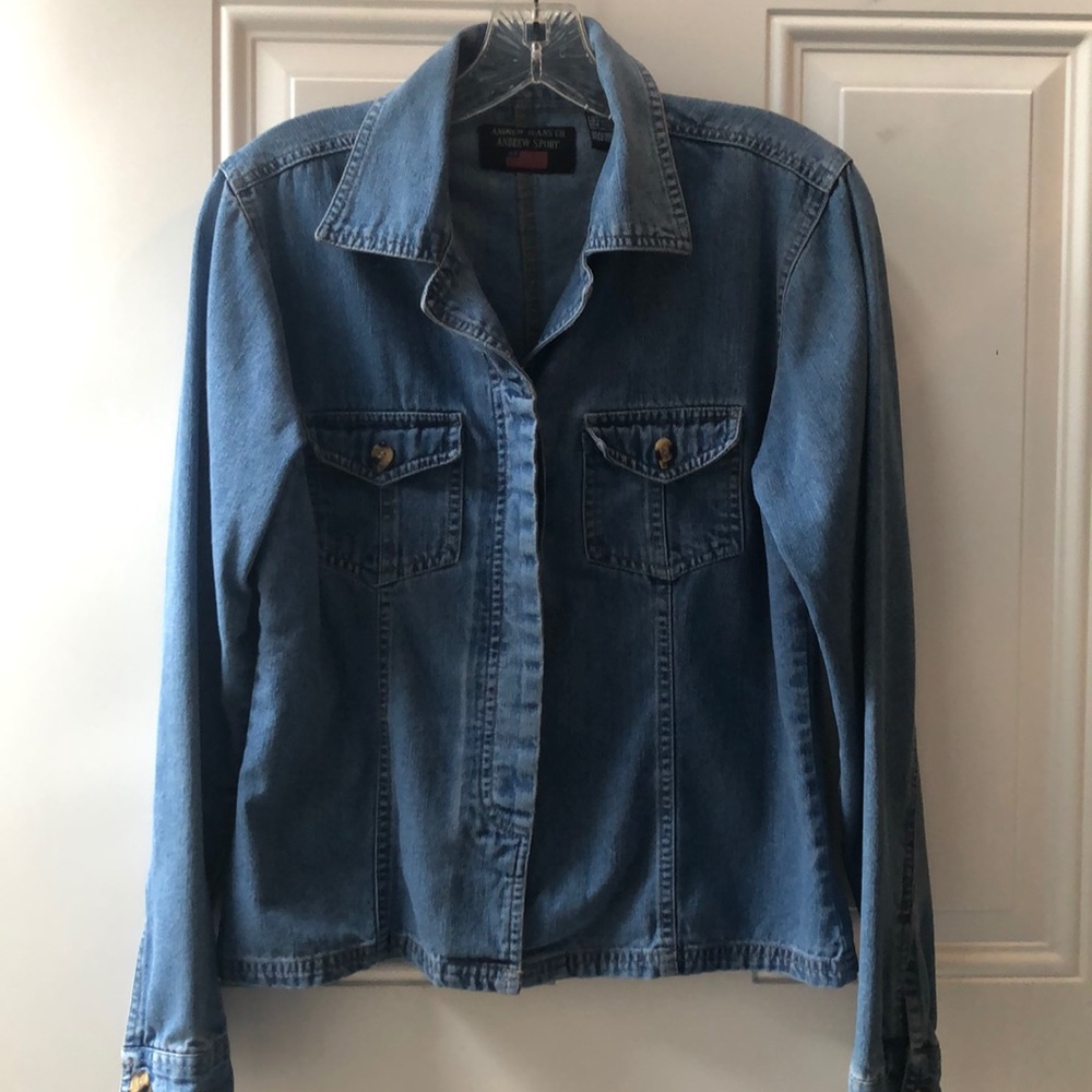 Vintage ladies denim long sleeve shirt